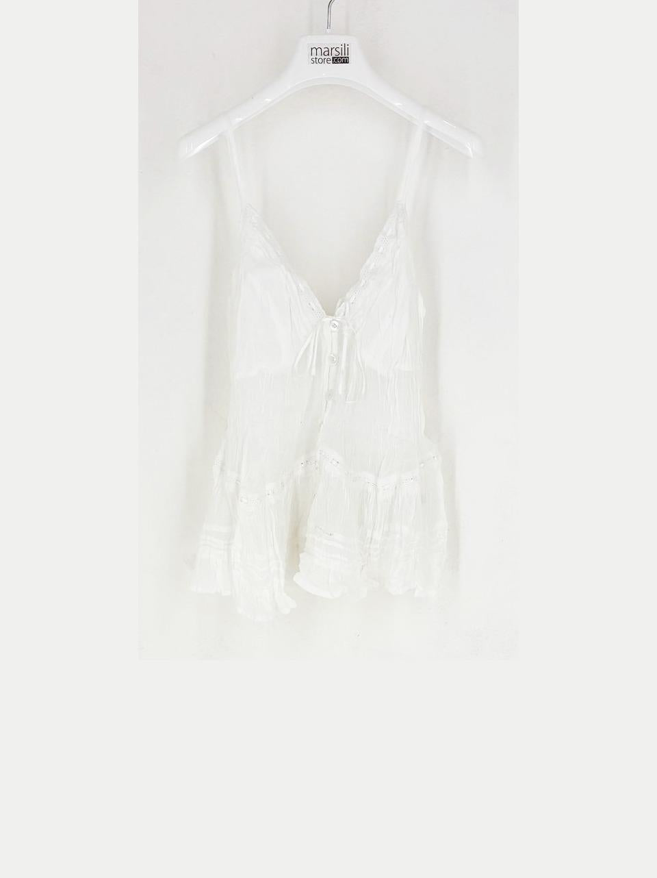 button frontcami top font KA7566 WHITE GLAMOROUS