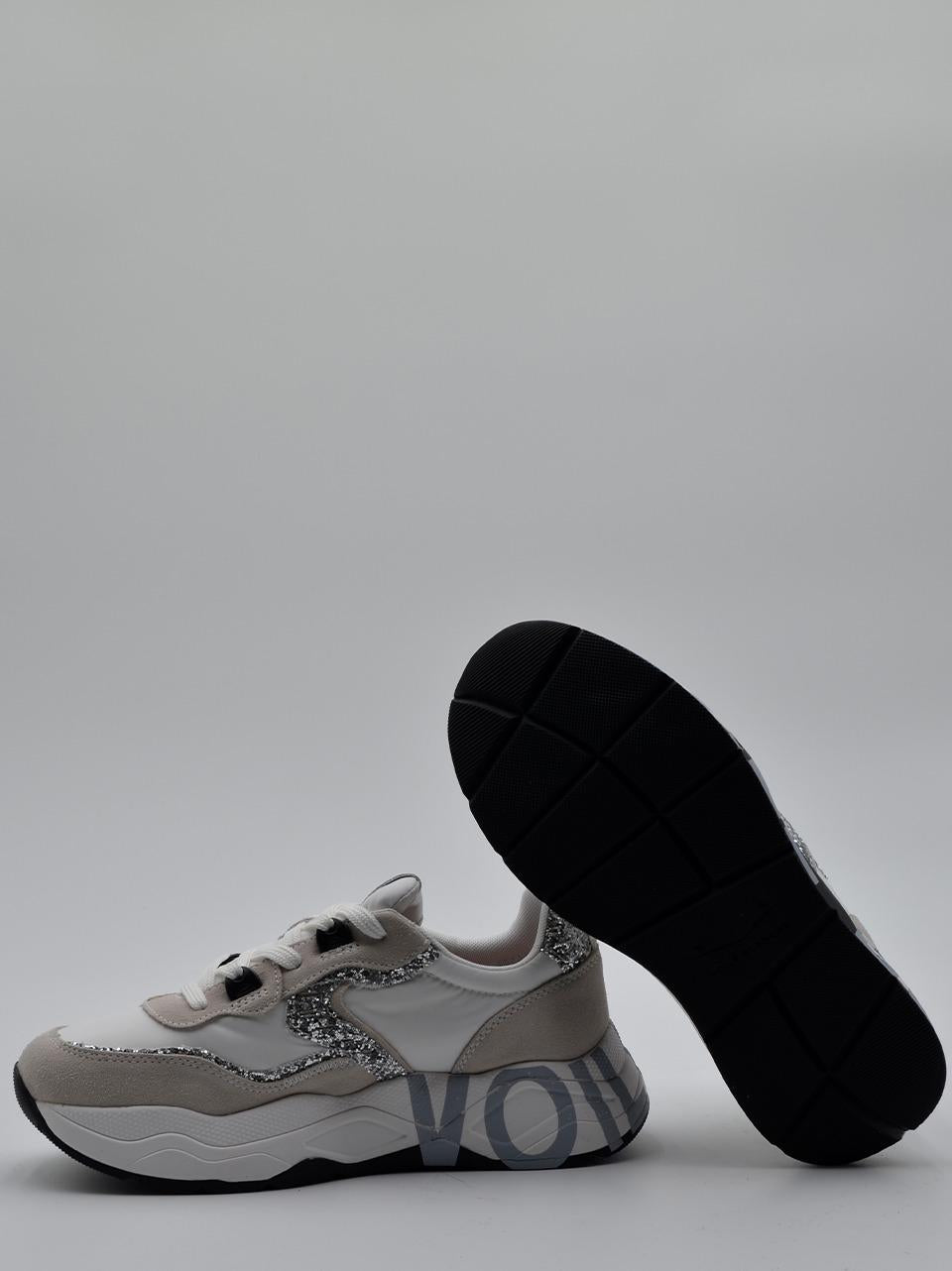 sneakers club 105 CLUB105-1N02 WHITE SILVER VOILE BLANCHE