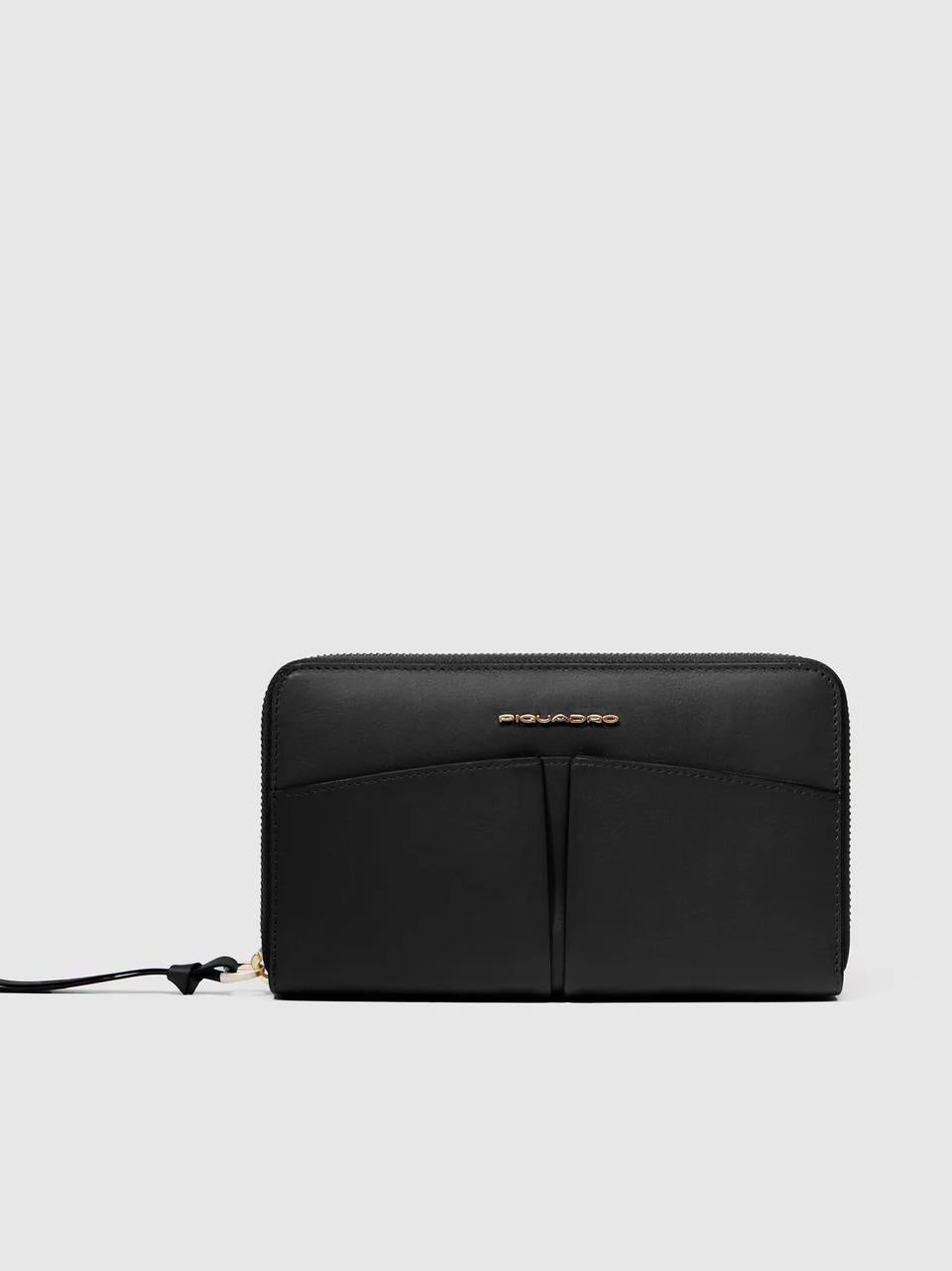 portafogli zip around PD1515W134 N PIQUADRO