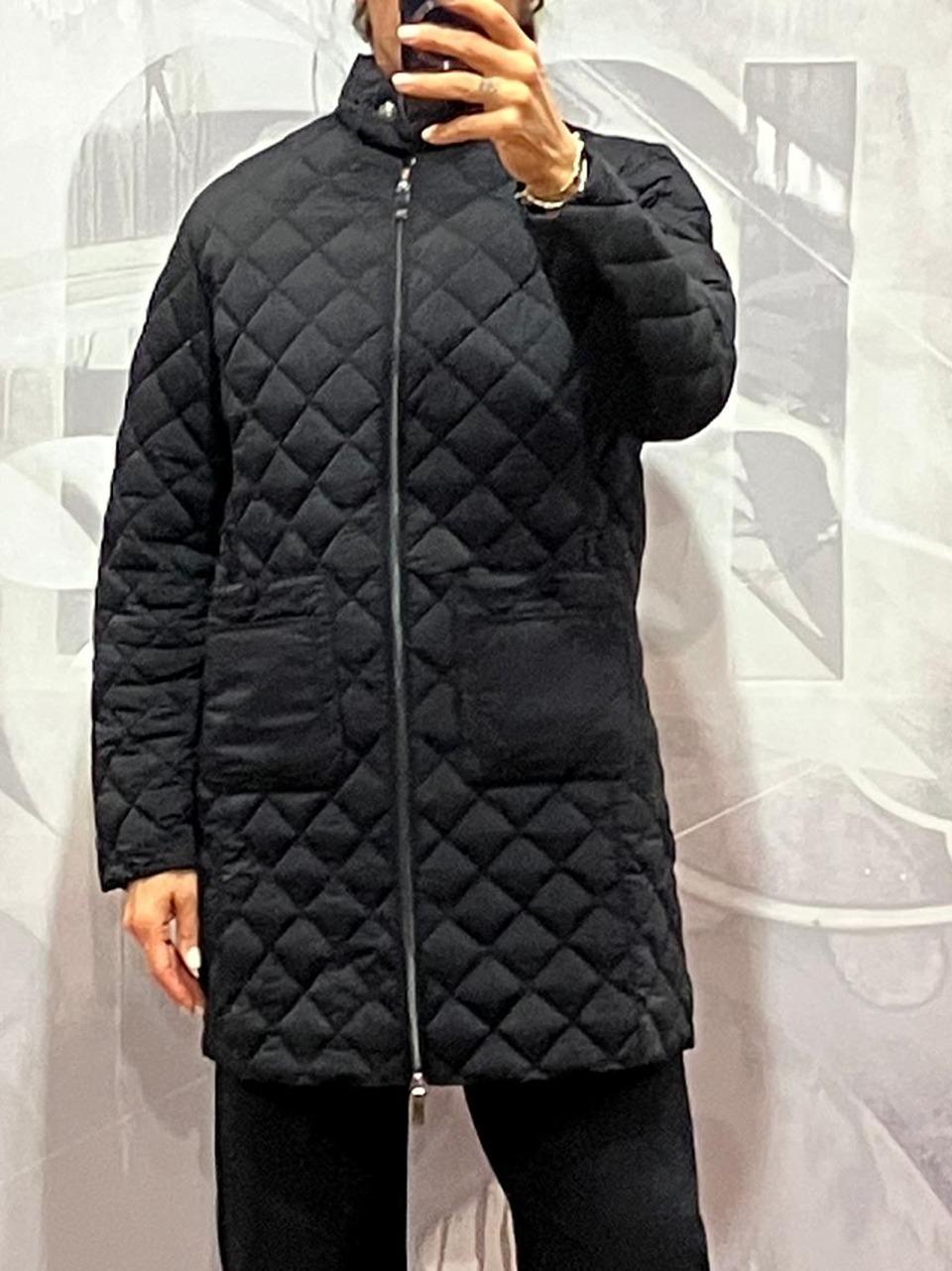 cappottino trapuntato stretch W0025 H006U BLK