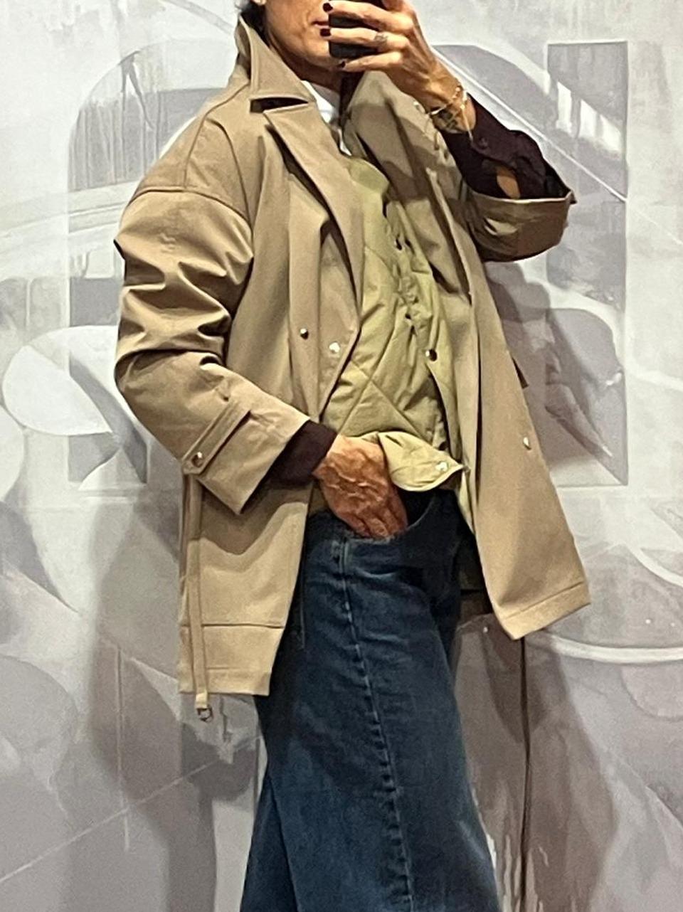 trench gabardina puffy cinturina 9322 145 oof