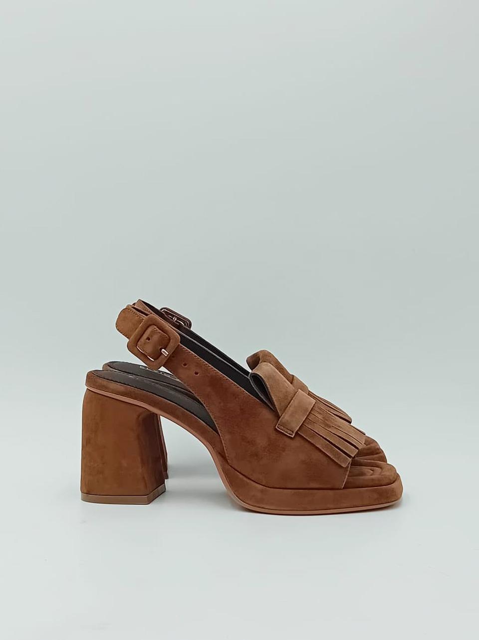 sandalo plato'con frangia BN5203 TABACCO ELVIO ZANON