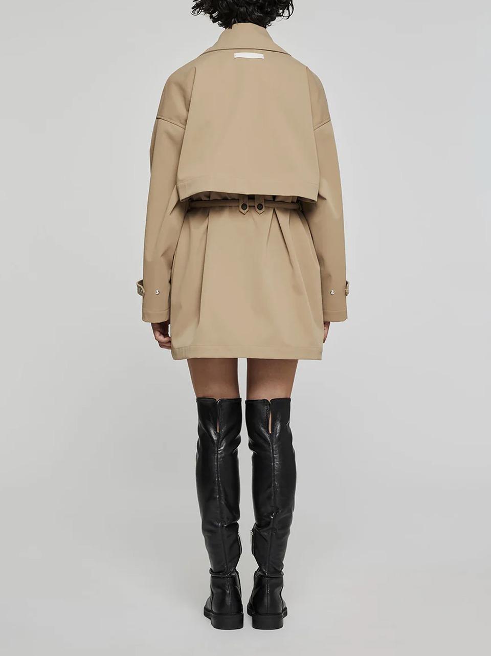 trench gabardina puffy cinturina 9322 145 oof