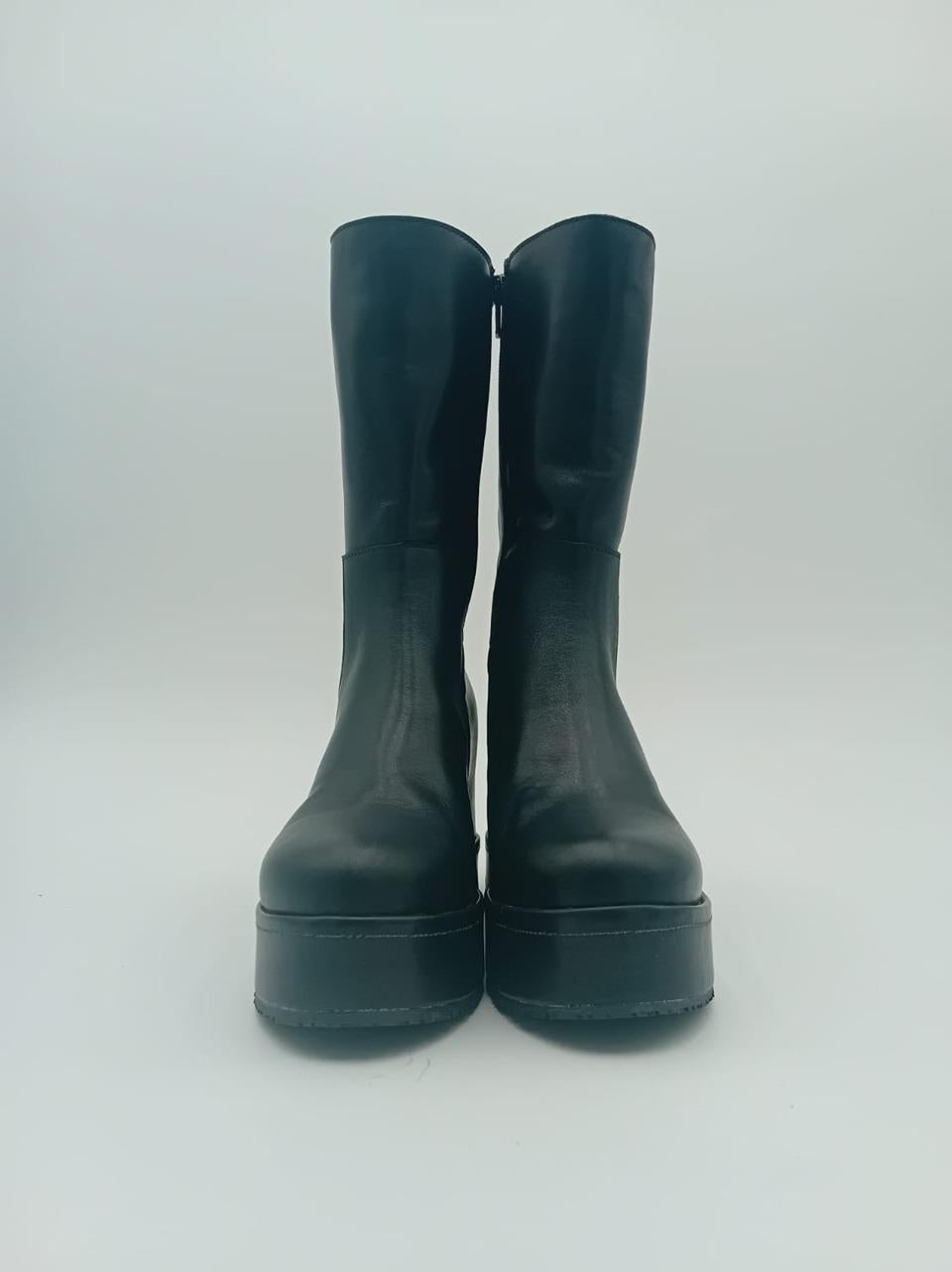 stivaletto con zip efondo fasciato D125-182 NERO MICHAEL DASS