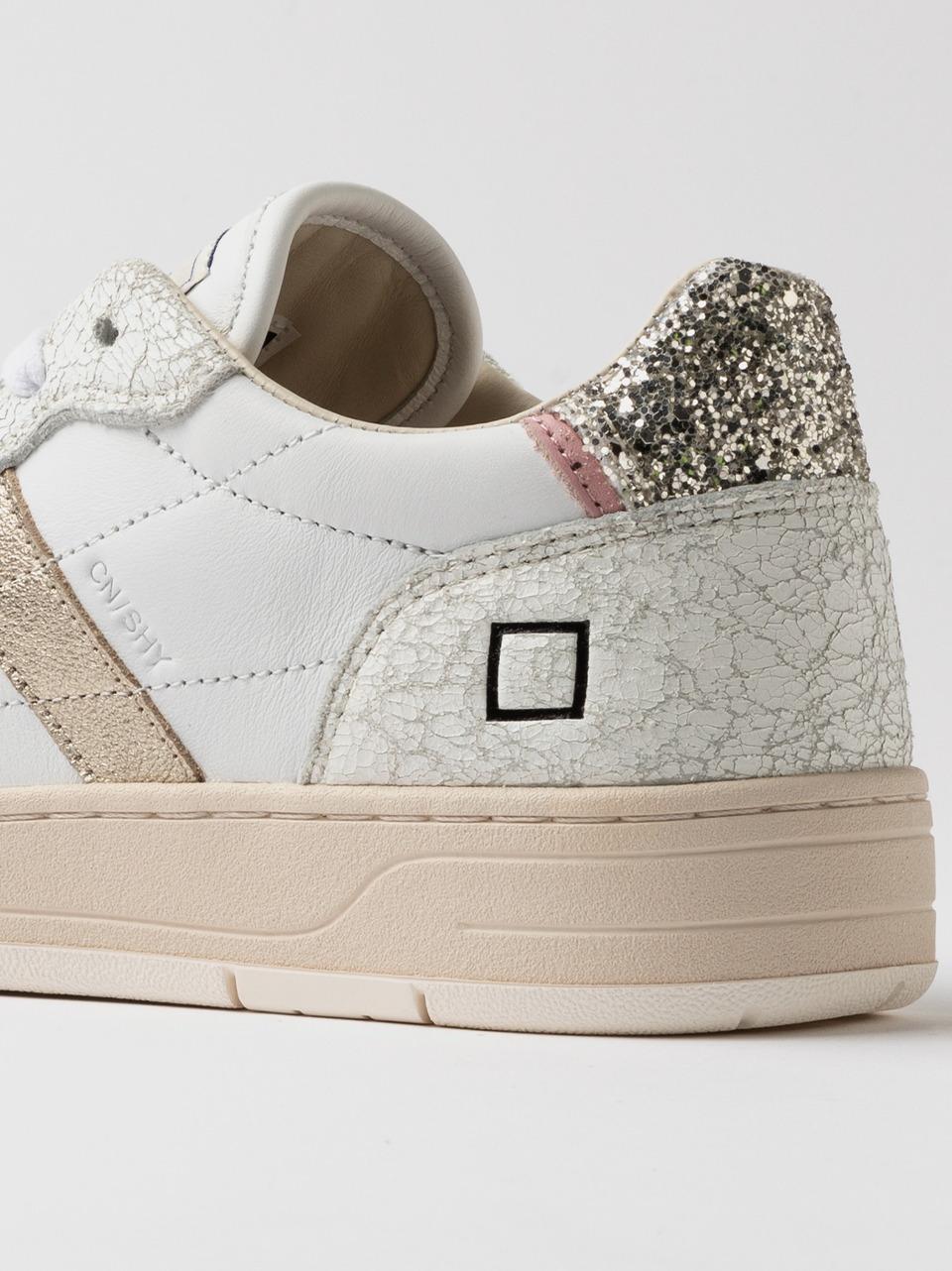 sneakers court2.0 CR-SH-GP BIANCO PLATINO D.A.T.E