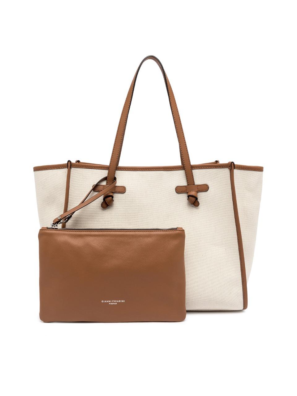 borsa marcella grande canvas BS6850 PANNA\CORDA MARCELLA CLUB by gianni chiarini