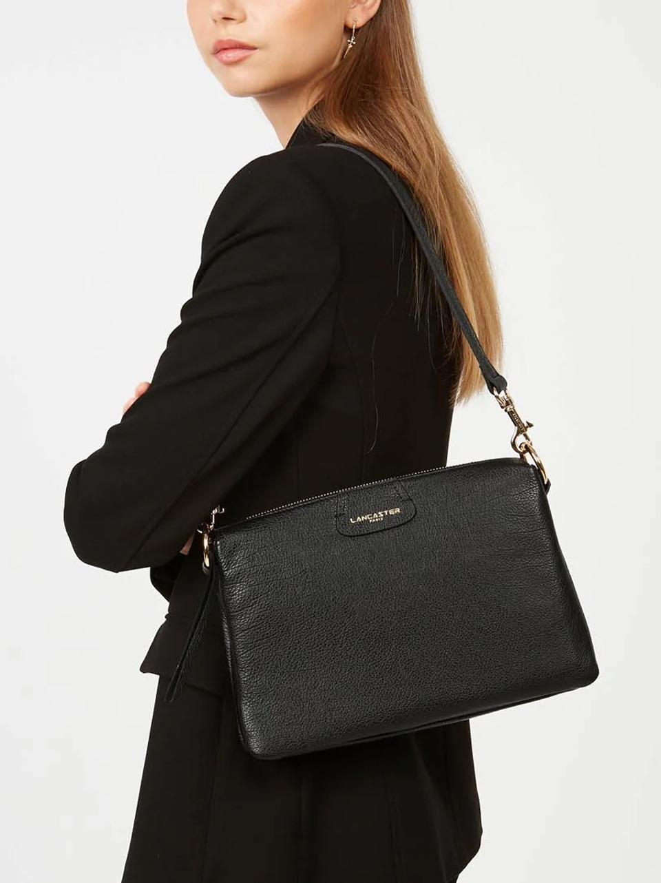 borsa 3 soffietti grande 529-74 NERO LANCASTER