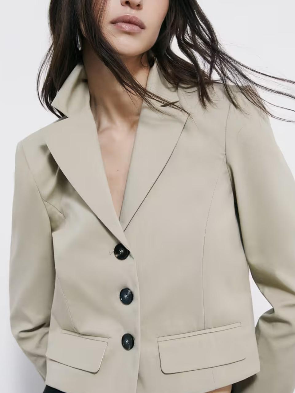 giacca mini in gabardina 8S0583A716 B862 Patrizia pepe