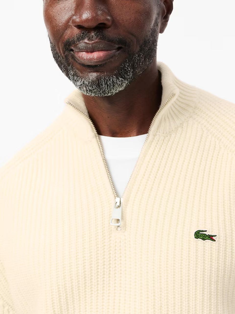 polo a coste con zip AH3134 P LACOSTE