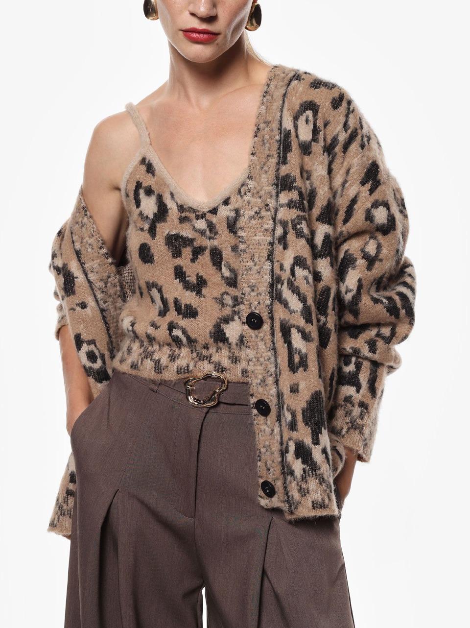 cardigan animalier M88051998 SELECTED