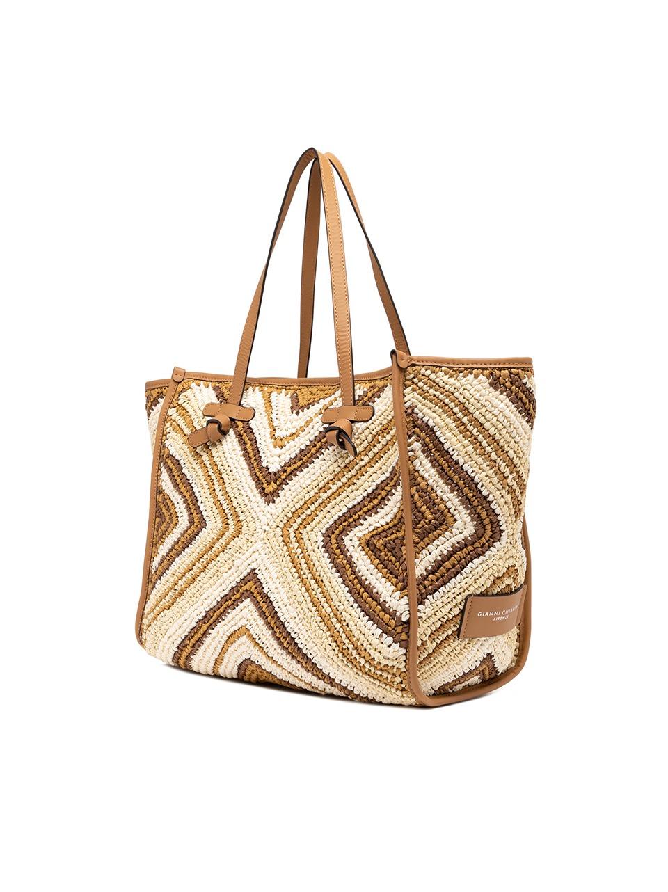 borsa matcella in paglia a telaio BS6850ESIR VARIANTE CUOIO MARCELLA CLUB by gianni chiarini
