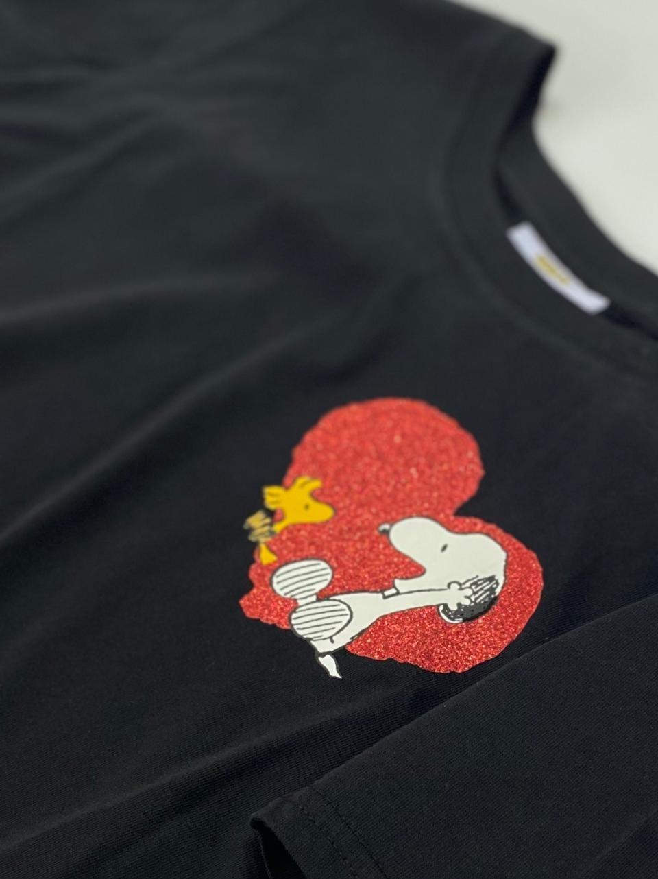 t shirt piccolo snoopy cuore T45220 N SUN 68