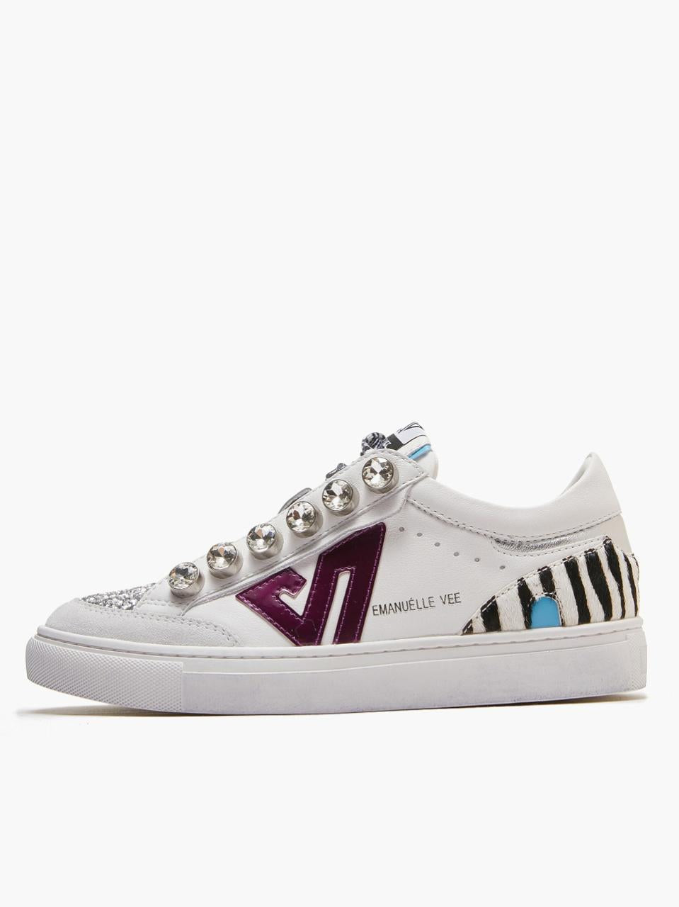 sneakers con castoni zebrata 12-P011CB MULTY ZEBRA EMANUELLE VEE