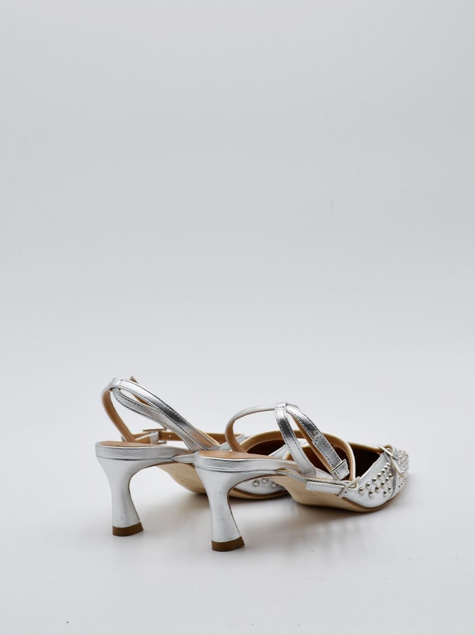 chenel borchiato tacco 50 mm 2533 ARGENTO CHANTAL