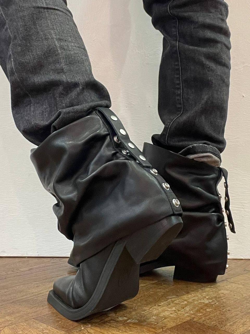 stivaletto crincle LOREN COMBO A NERO ASH