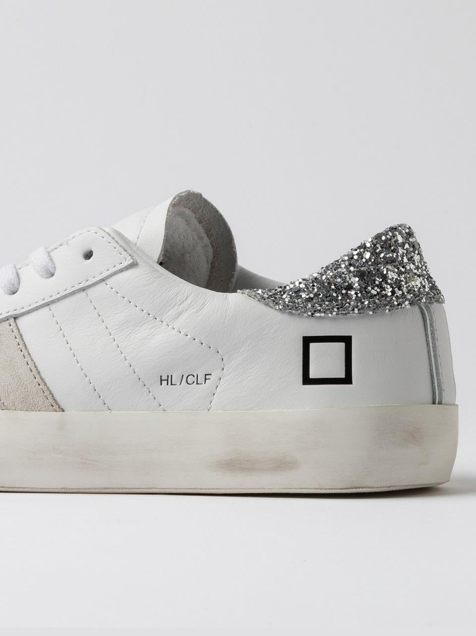 sneakers hill low HL-CA-WS BIANCO SILVER D.A.T.E
