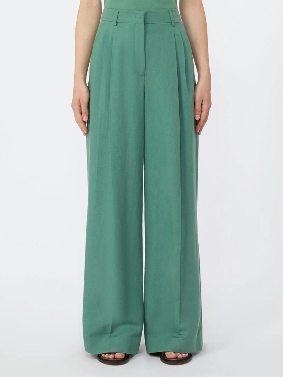 pantalone lino viscosa VELIERO VERDE WEEKEND by Max Mara