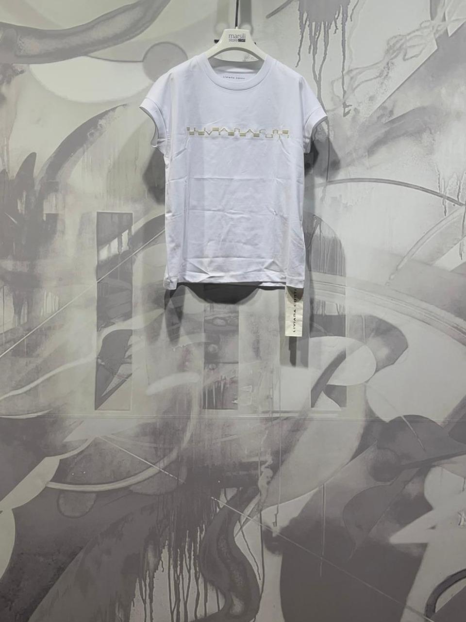 t shirt ricamo logo F5SW64 B LIviana conti