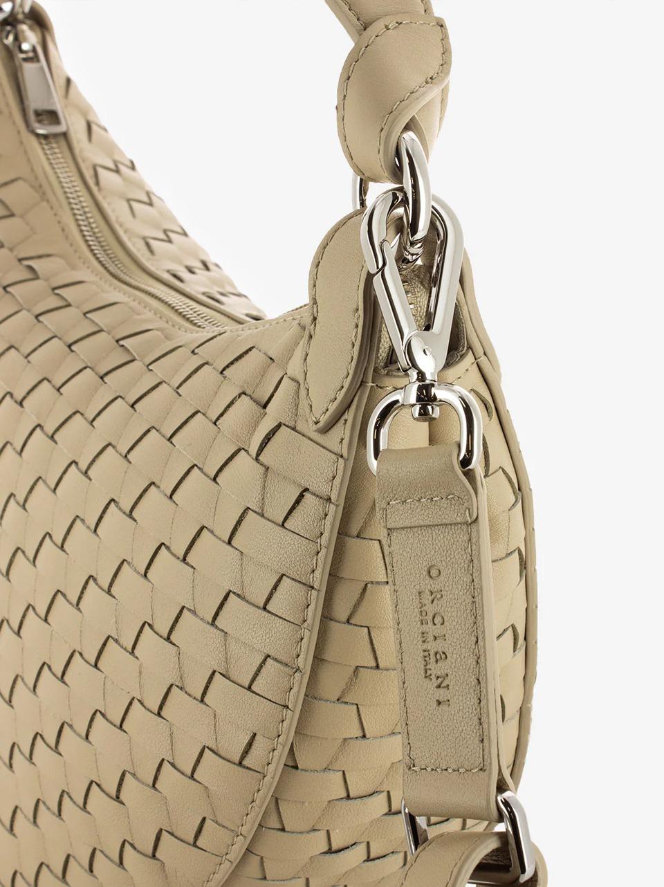 borsa dumpling large B02184WOVEN AVORIO ORCIANI