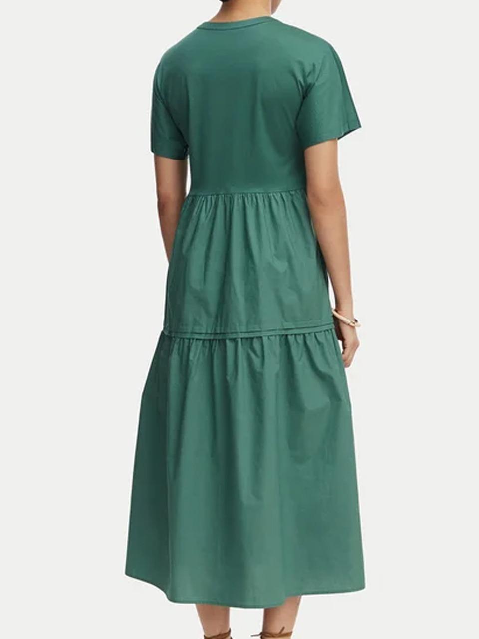 abito in jersey e popeline con balze CAPSULA VERDE WEEKEND by Max Mara