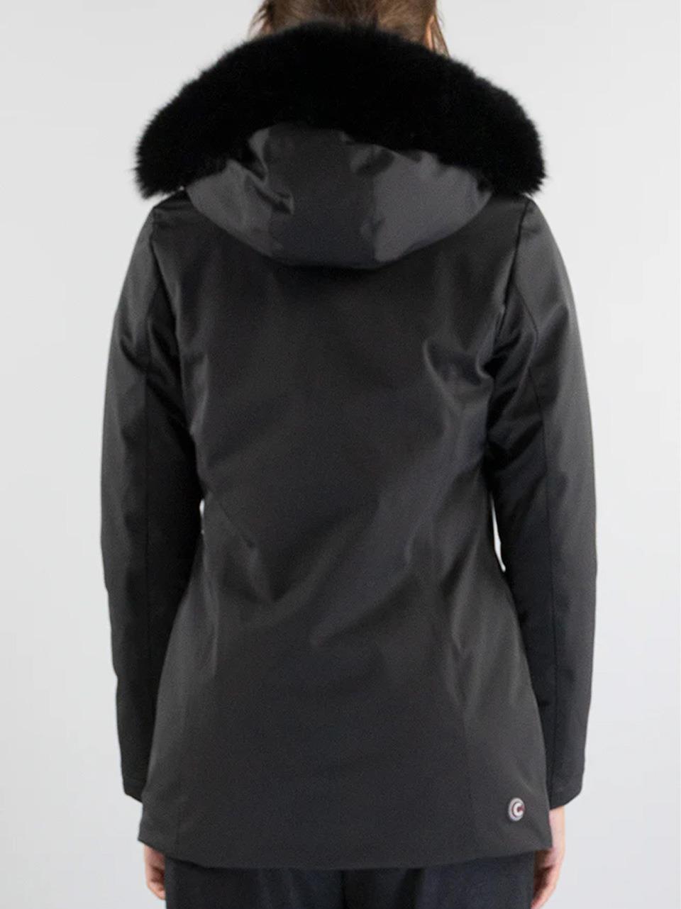 piumino liscio con cappuccio 2267E 99 COLMAR