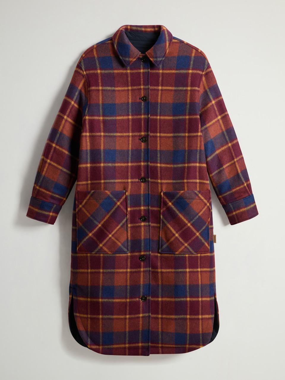 cappotto reversibile a quadri multycolor WOS0112 5511 WOOLRICH