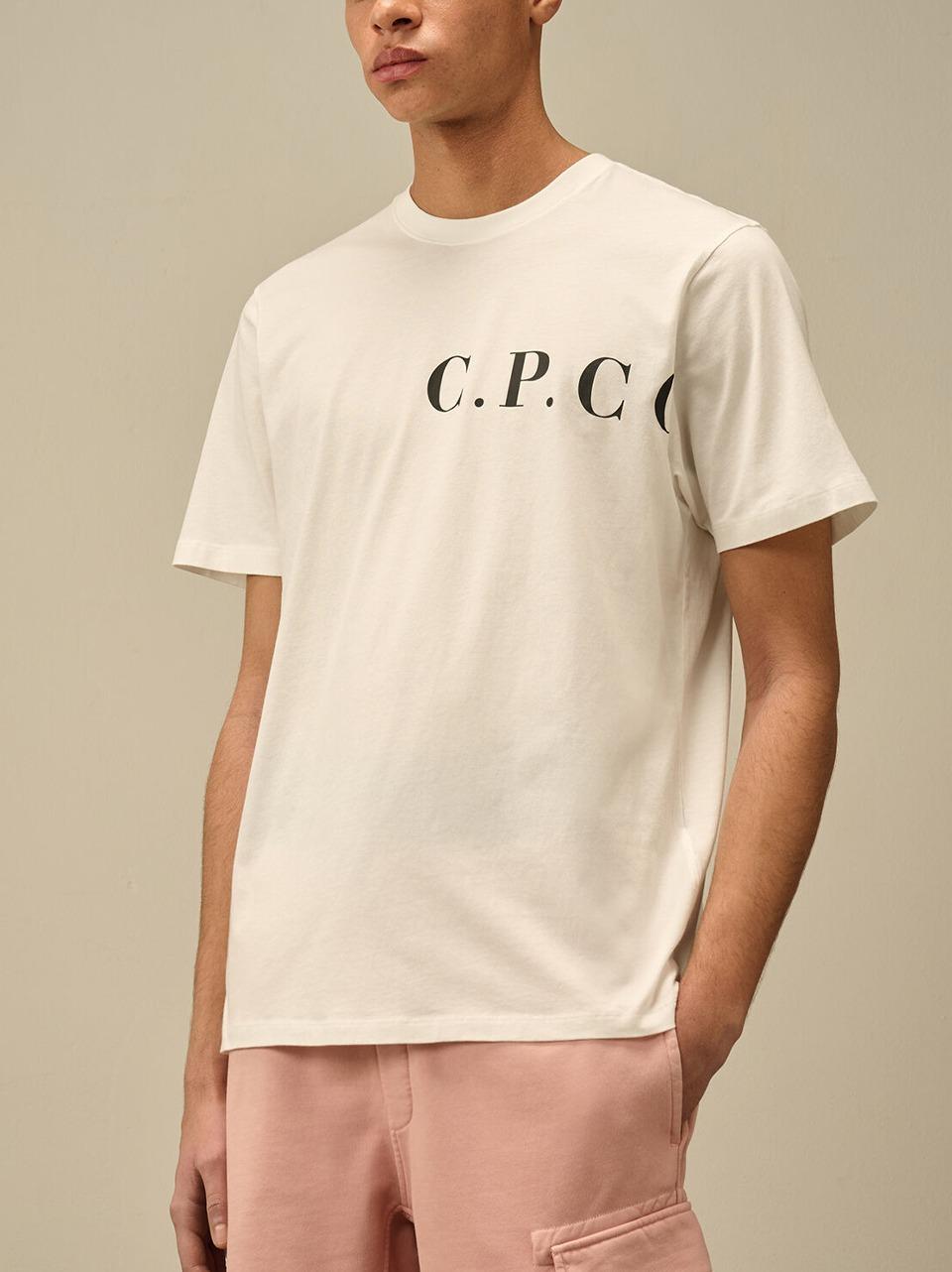 t shirt stampa macro 18CMTS139A005100W BI C.P COMPANY