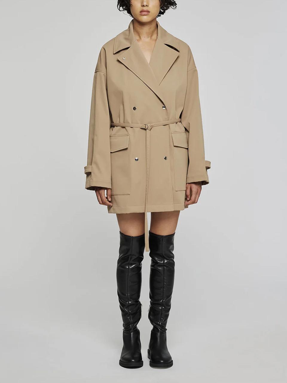 trench gabardina puffy cinturina 9322 145 oof