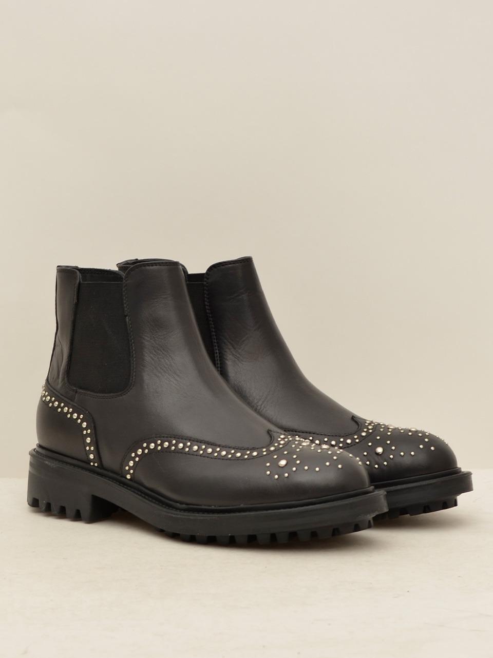 beatles borchiato GRETA NERO CUIR NOIR