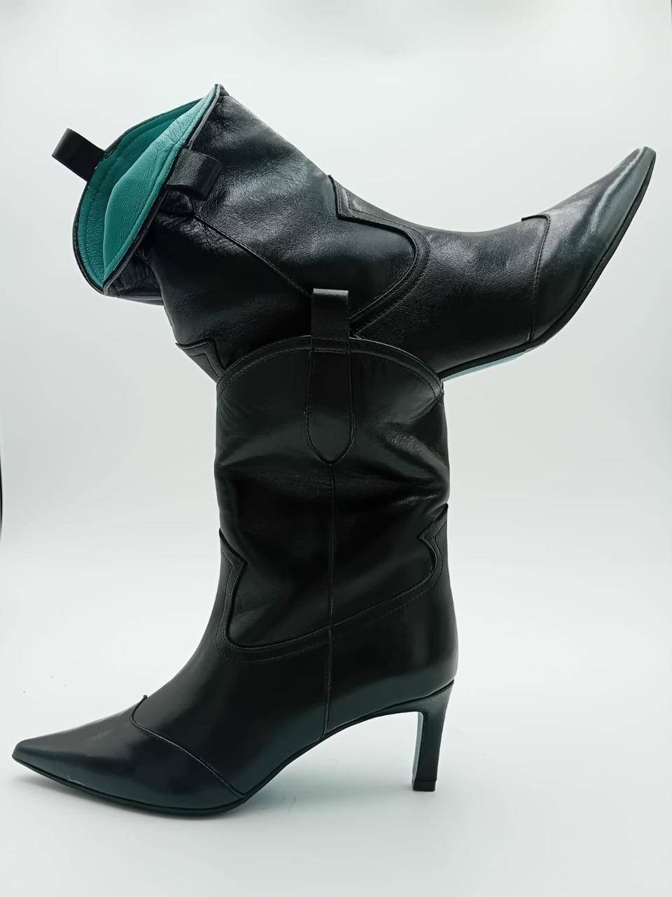 stivaletto tex tacco h 60mm PARMA NERO DELAIA