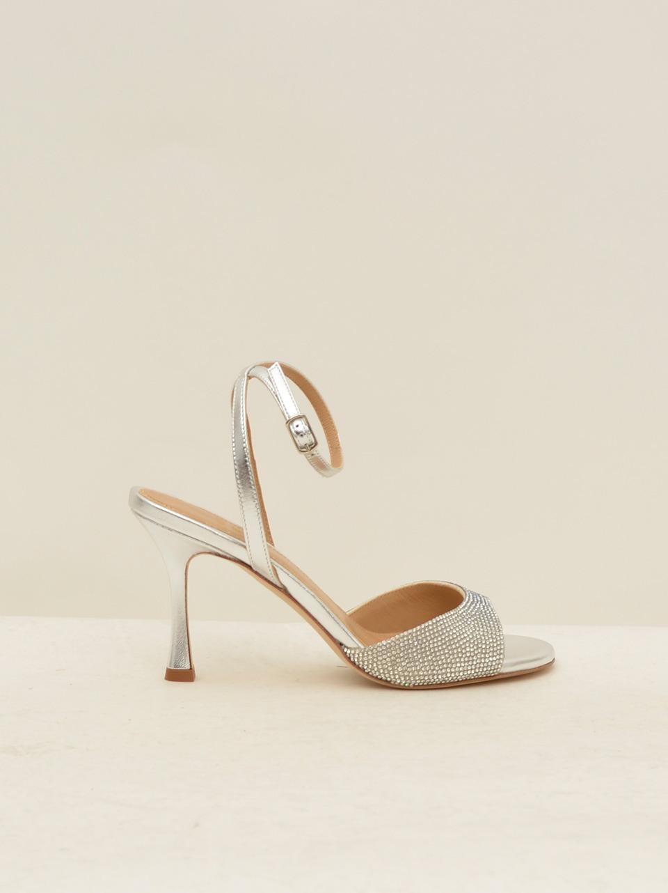 sandalo gioiello tacco 70mm 2290 ARGENTO CHANTAL
