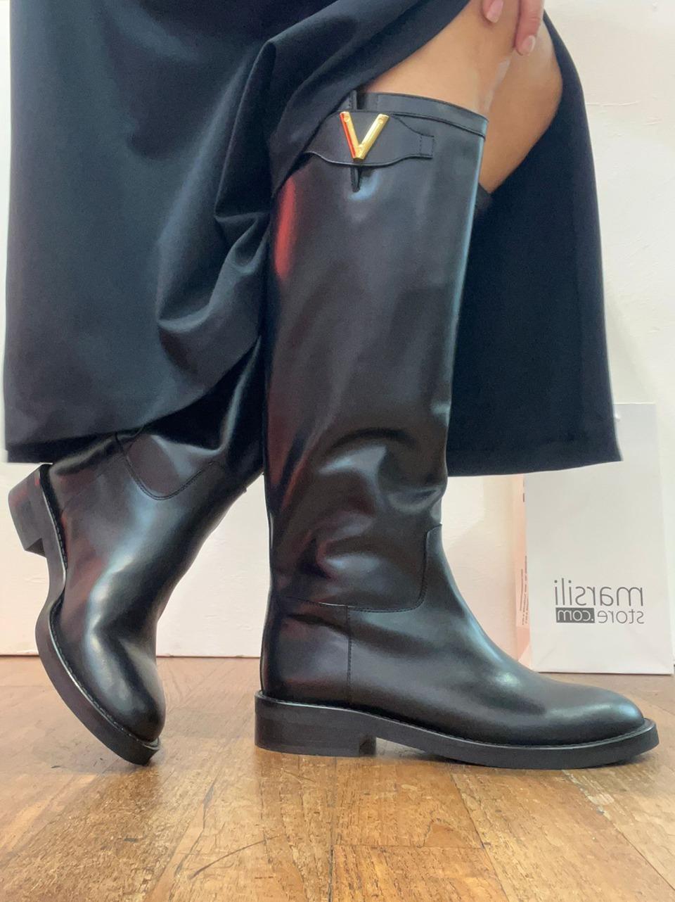 stivale a tubo cavallerizzo non accessorio 4440 NERO