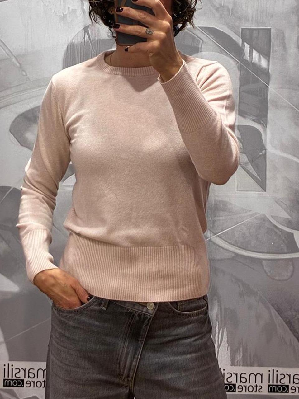 maglia slim CFWW KN2024 FRUF 5067 SILVER PEON WOOLRICH