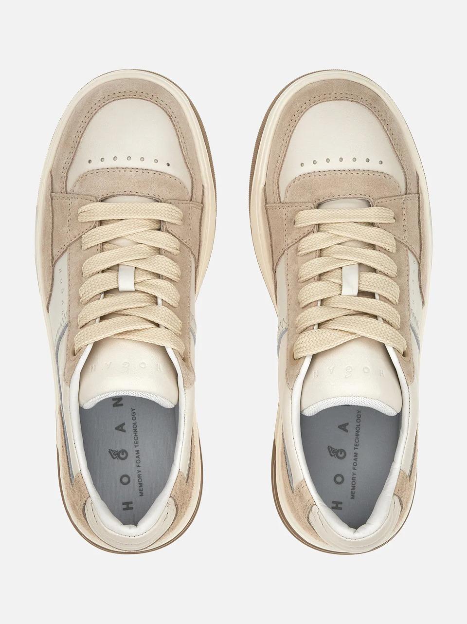 sneakers skate HXM6670FQ00U6502IK BIANCO BEIGE HOGAN