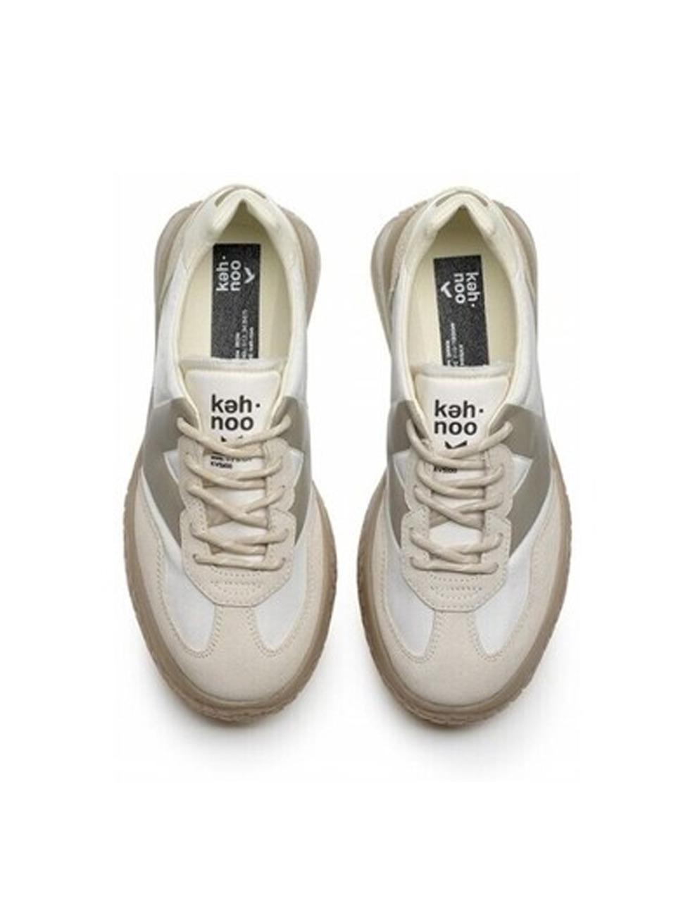 sneakers suola alta KW9768 445WHITE\TORTORA Keh.noo
