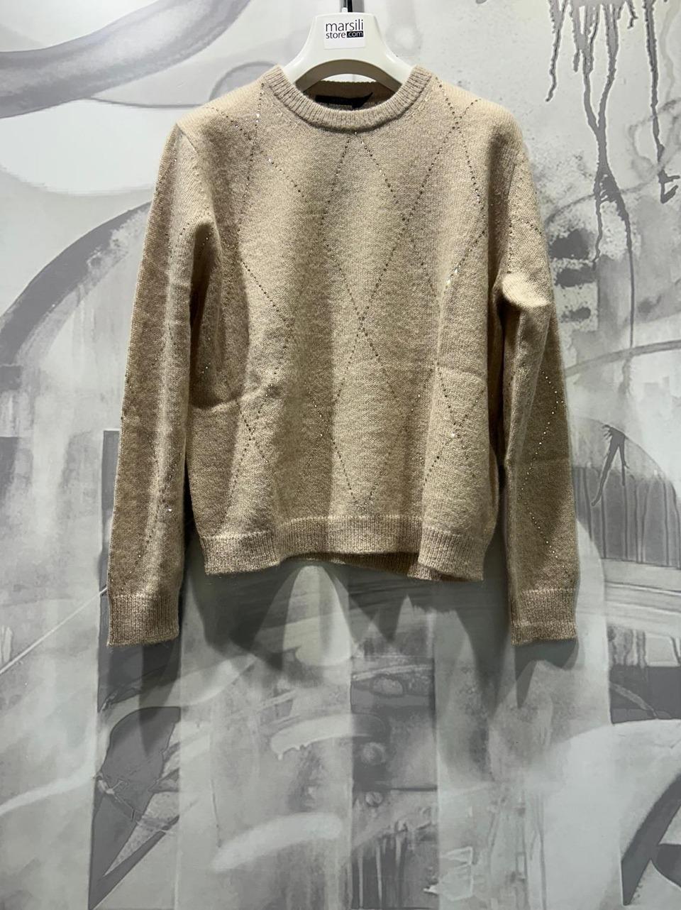 maglia rombi strass MT3905 014 SEVENTY