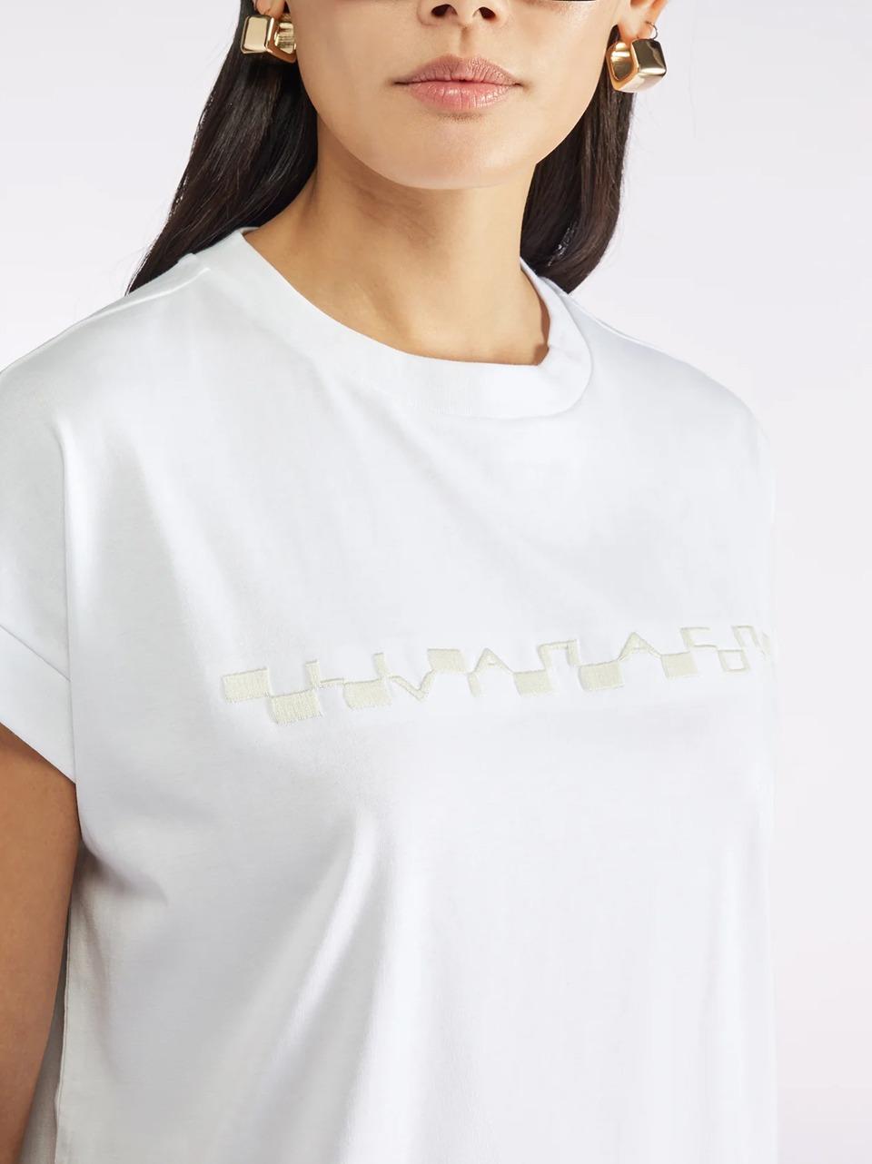 t shirt ricamo logo F5SW64 B LIviana conti