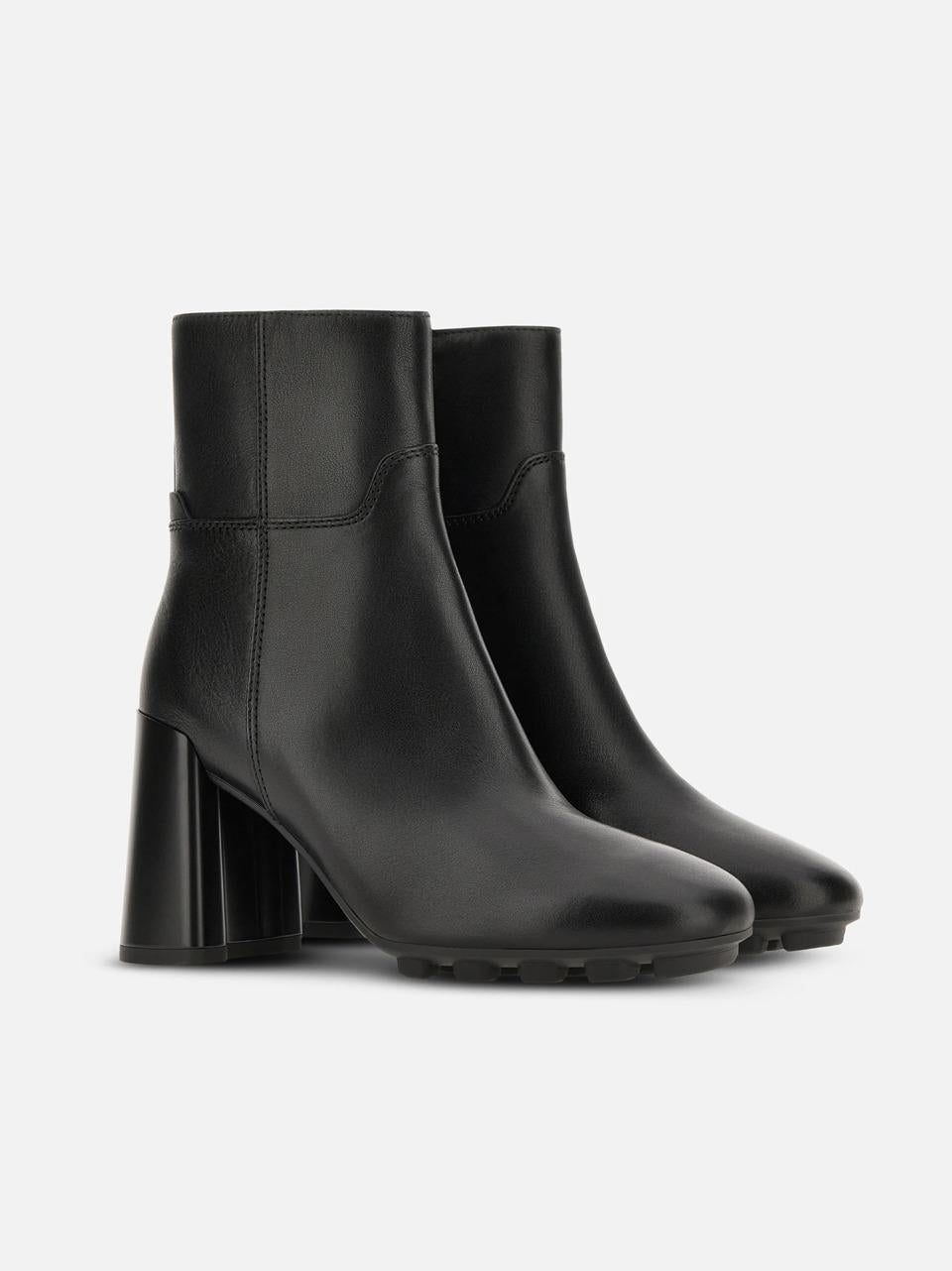 stivaletto con zip tacco 80 mm HXW6950FW20KXTB999 NERO HOGAN