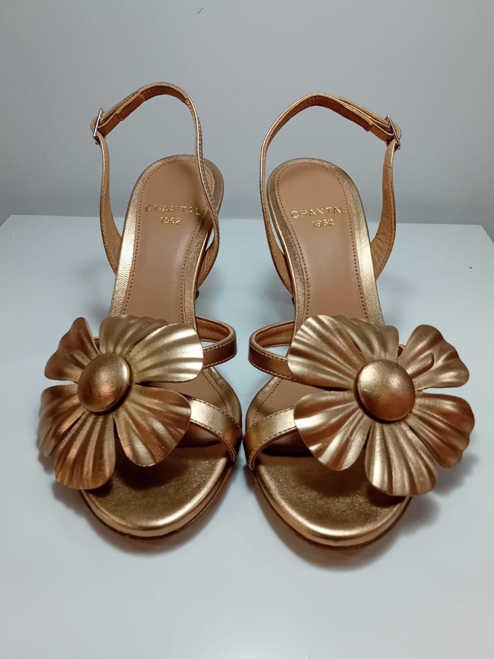 sandalo con fiore tacco 70 mm 2607 FONDOTINTA CHANTAL