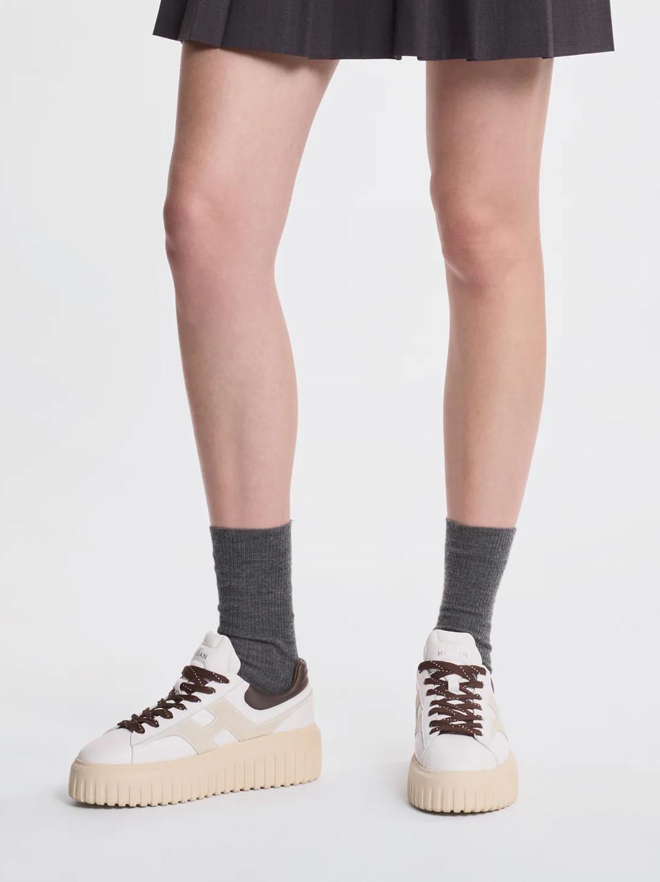 sneakers h stripe HXW6450FE9LUIT0BAZ BIANCO\TDM HOGAN