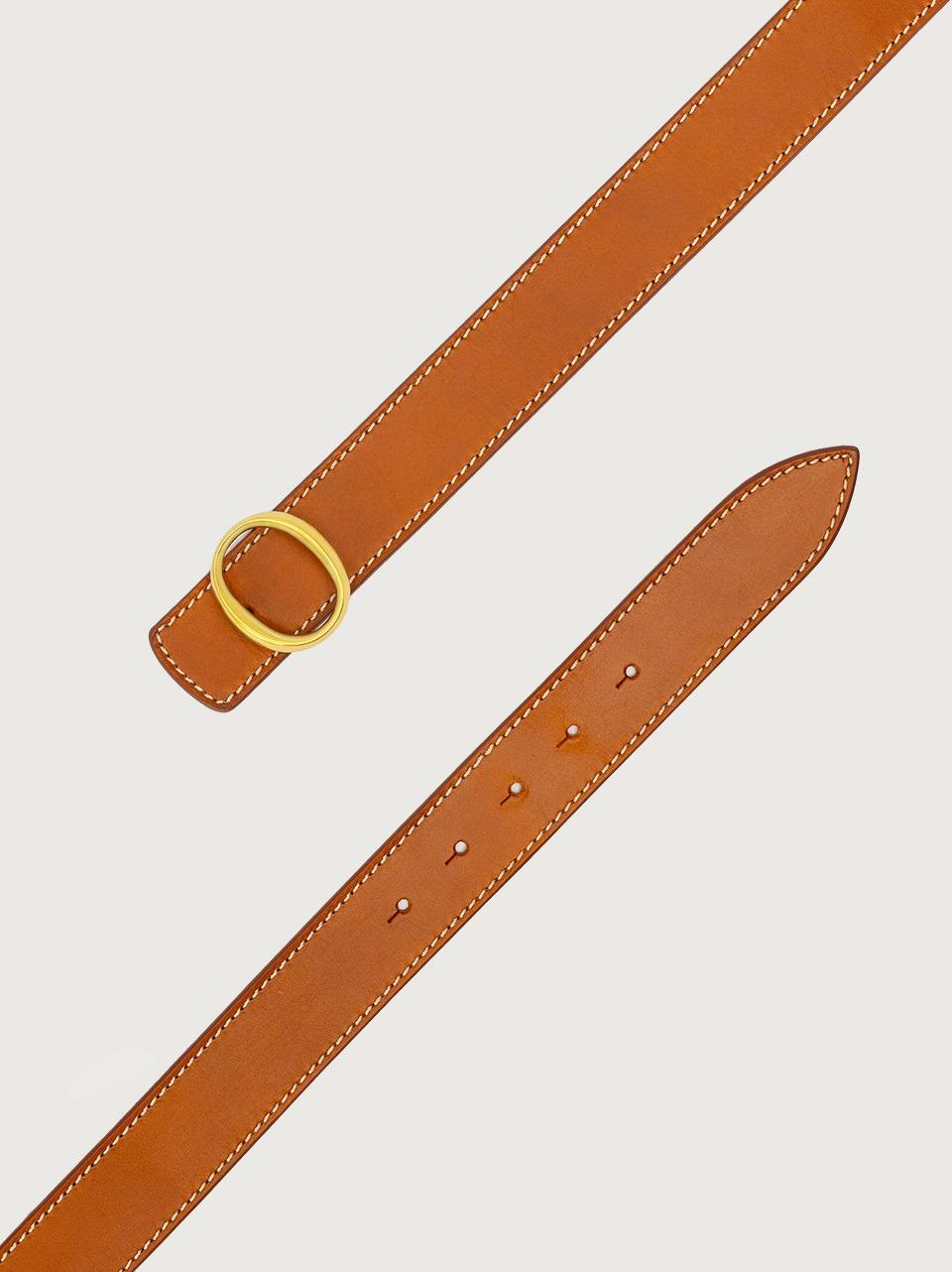 cintura impunturata h 30mm D10421 CUOIO ORCIANI
