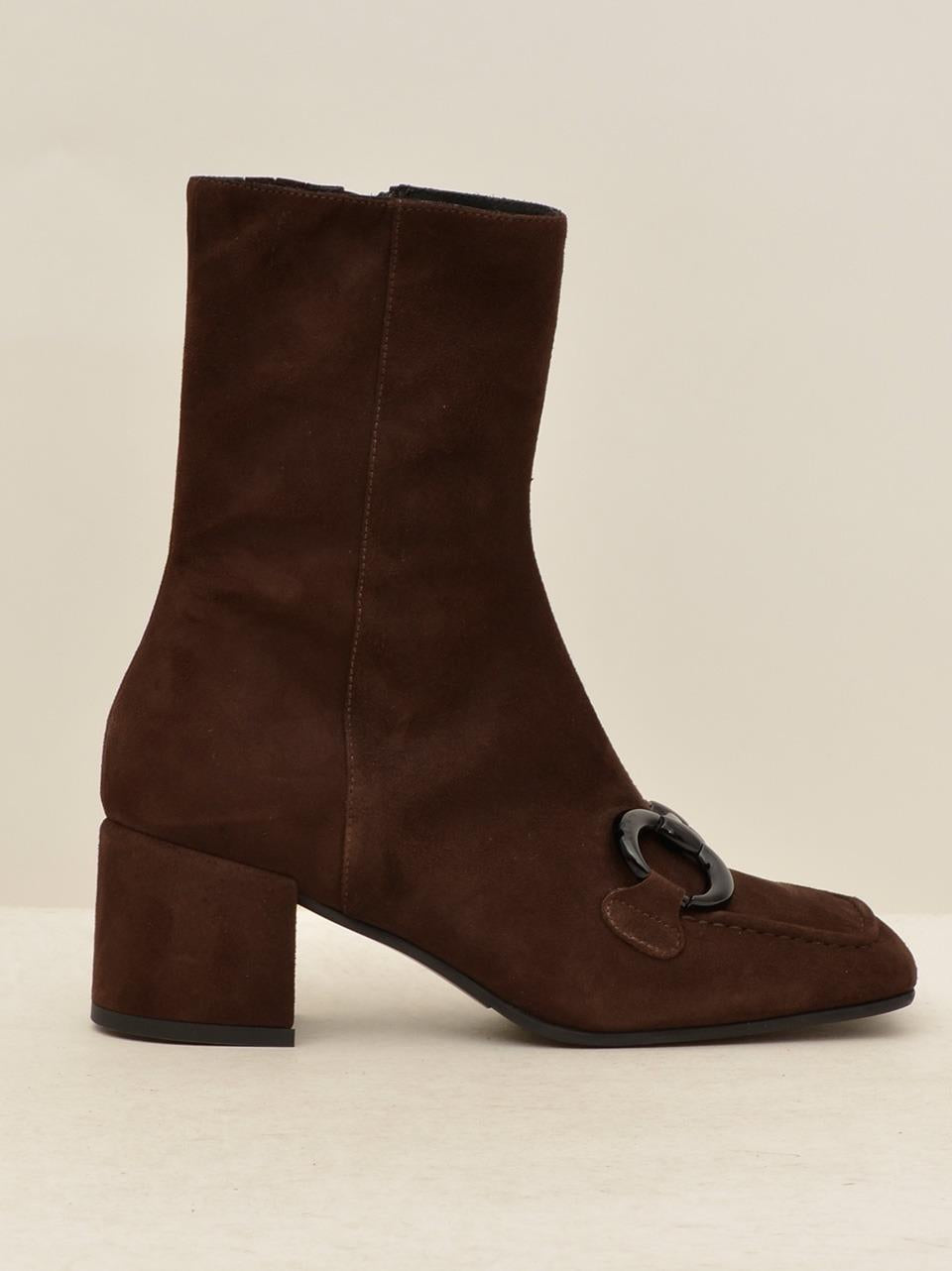 stivaletto con accessorio 9138 TESTA DI MORO BRUGLIA