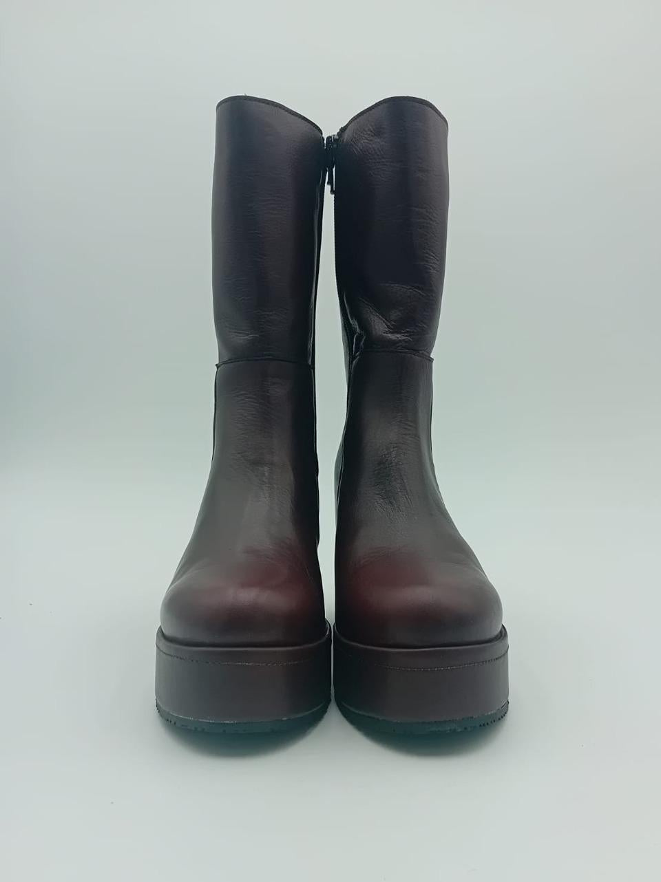 stivaletto con zip efondo fasciato D125-182 BORDEAUX MICHAEL DASS