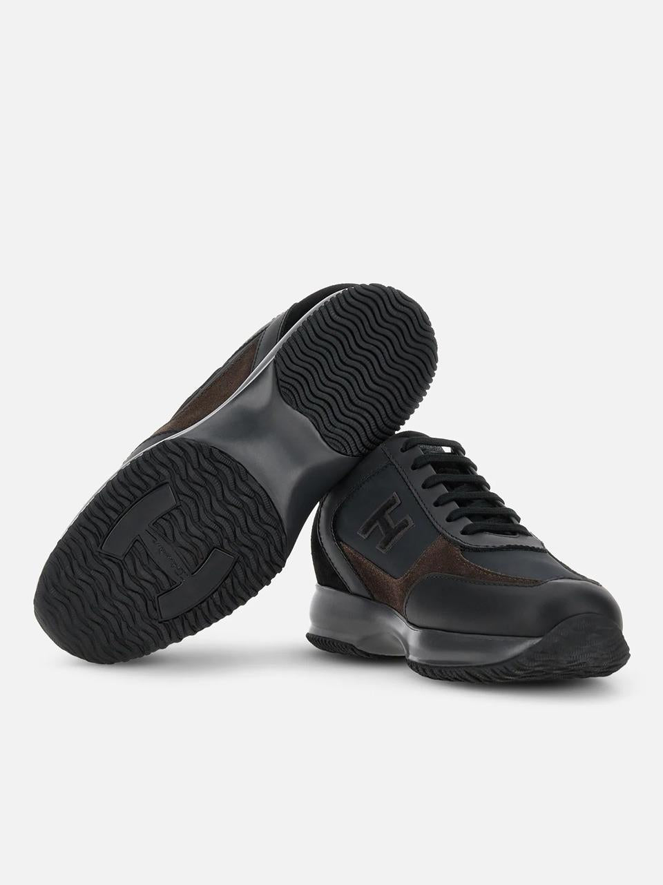 hogan new interactive pelle HXM00N0Q101N79012V NERO\TESTA DI MORO HOGAN
