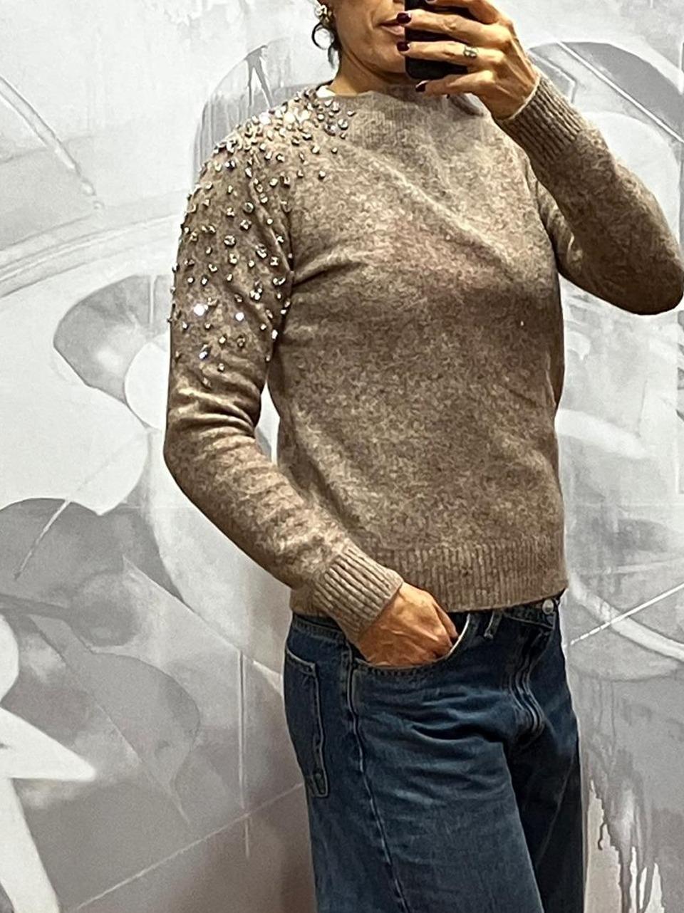 maglia spalla con strass MT3841 054 SEVENTY