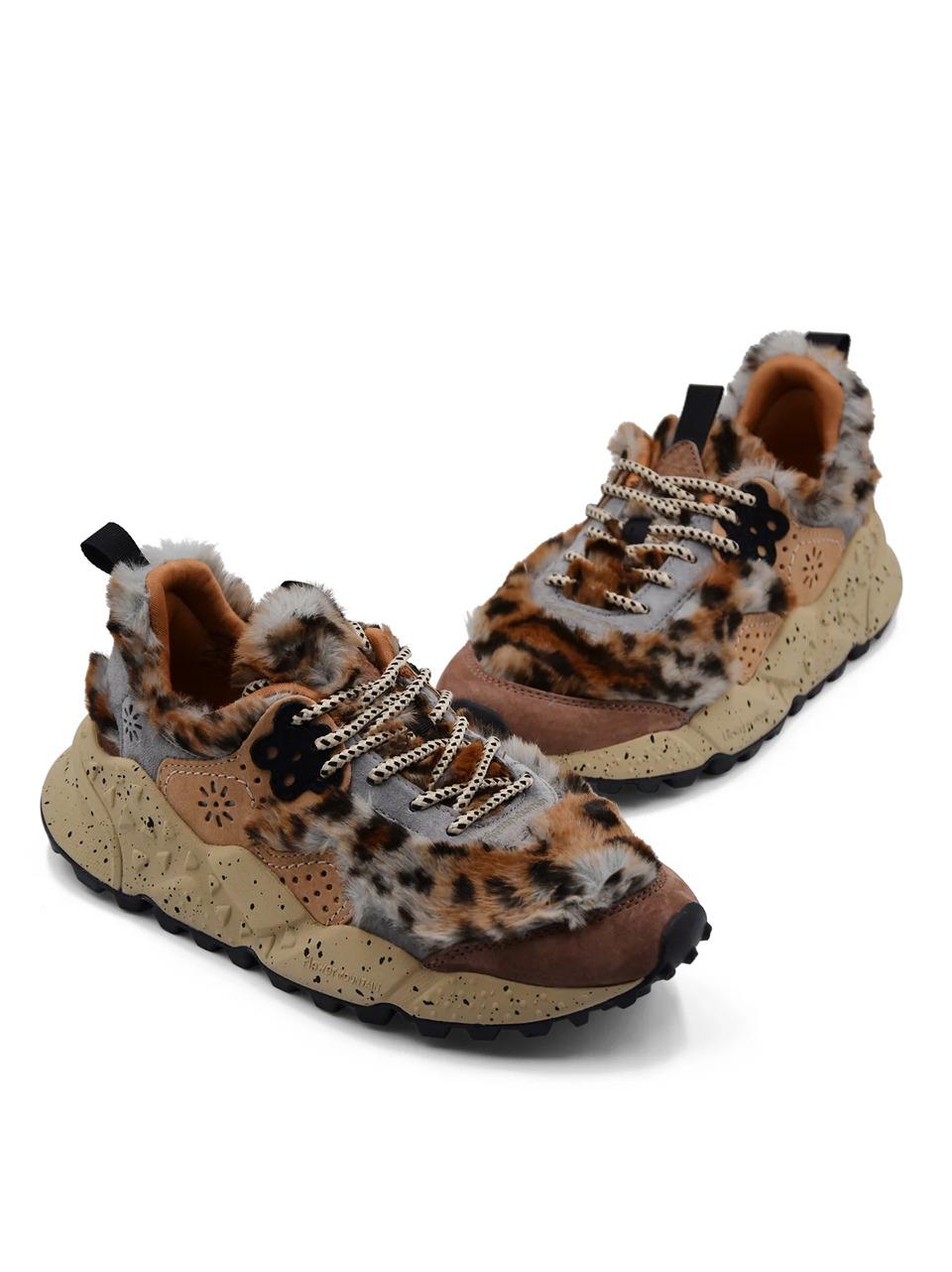 snakers kotetzu fur KOTEZU253B80 ANTRAX LIGHT BROWN FLOWER MOUNTAIN
