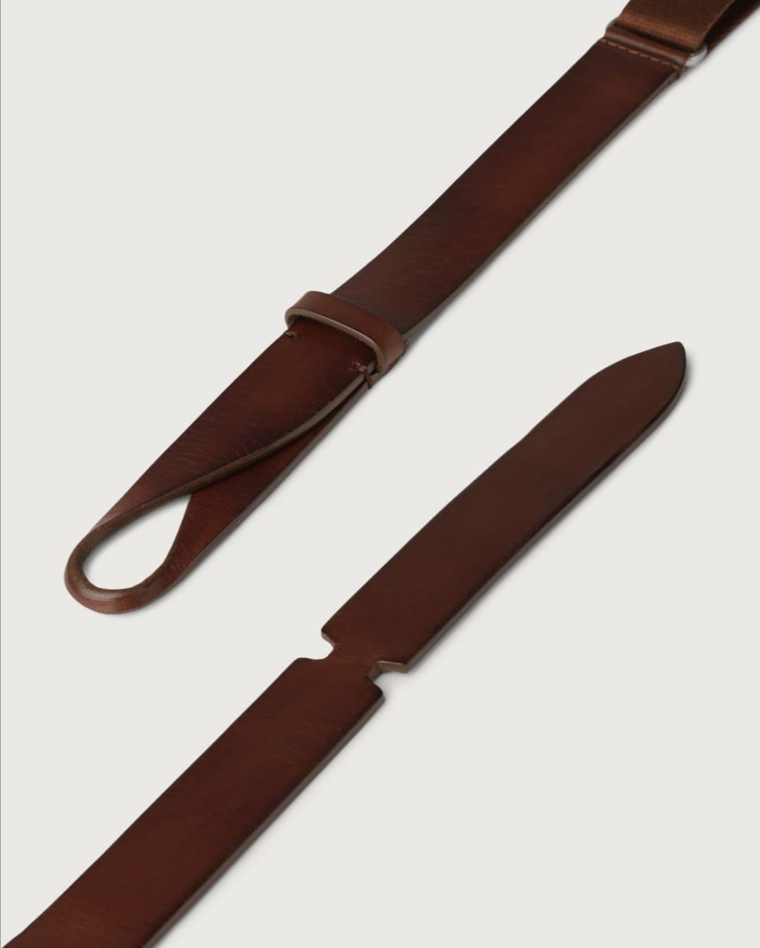 cintura nobuckle pelle e tessuto NB0001 BULBRUCIATO ORCIANI NOBUCKLE