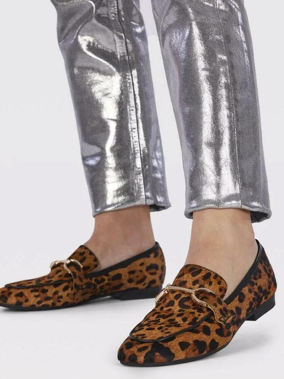 mocassino con accessorio DUPREE LEOPARD GIOSEPPO