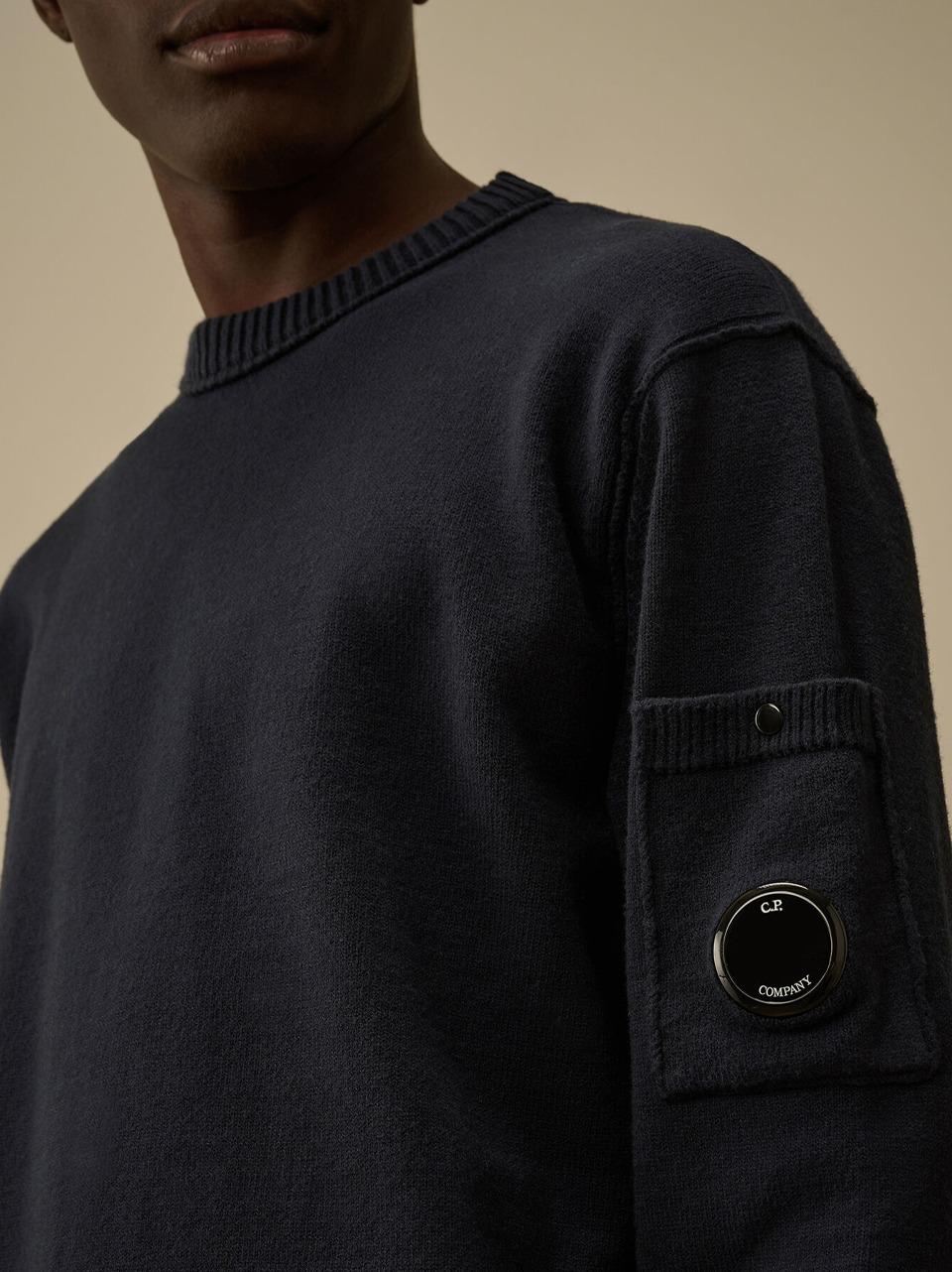 maglia cotone nylon stretch KN238A 110432A BL C.P COMPANY