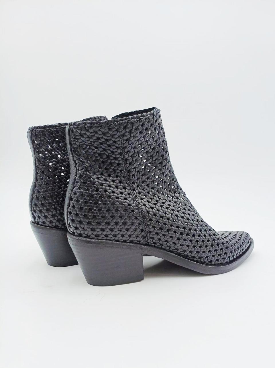 stiavetto texano intrecciato 261-303-19 NERO ZOLFO